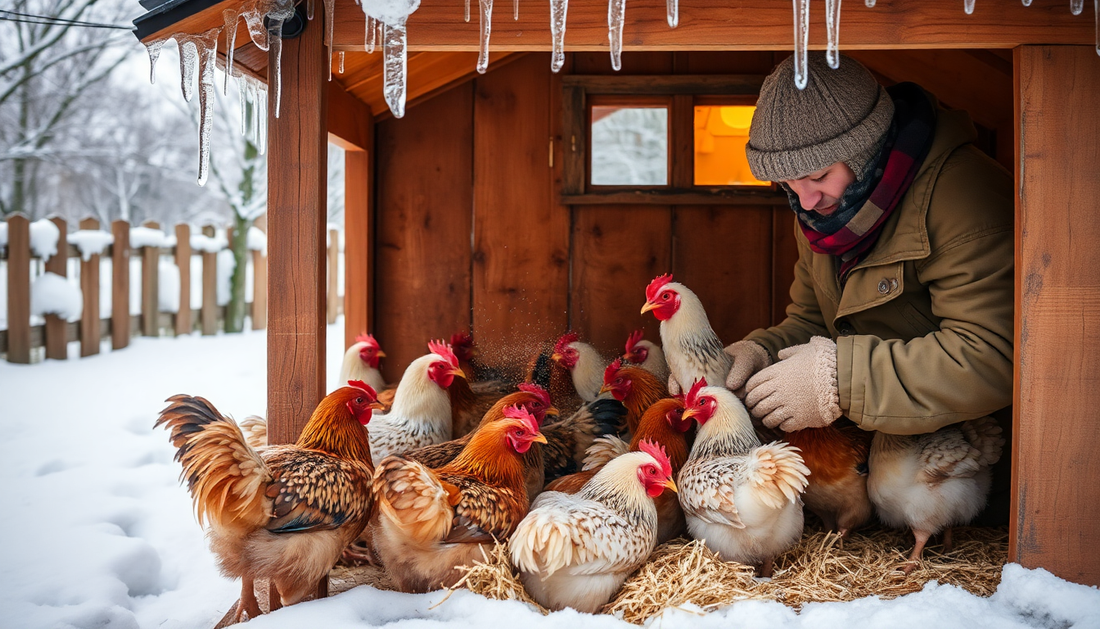 Hoe je je kippen goed verzorgt in de winter