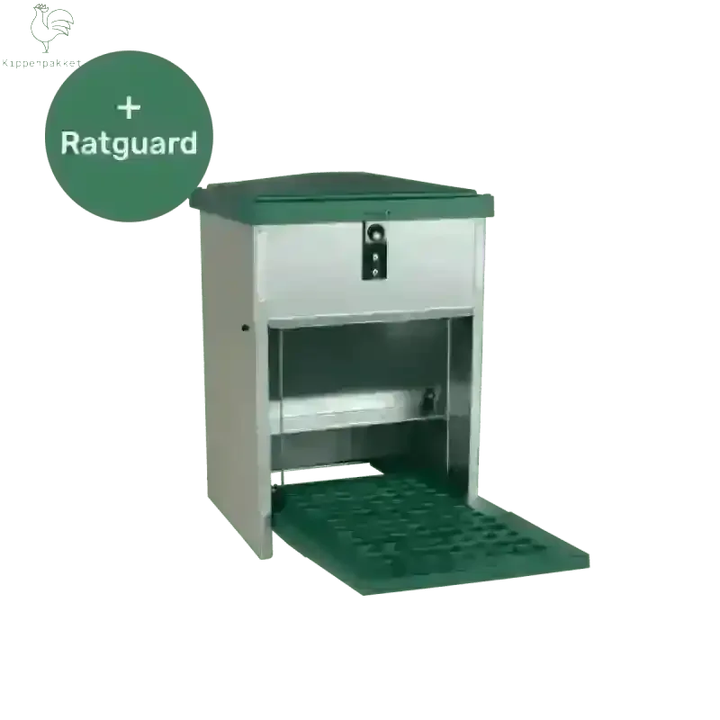 FeedoMatic Trap/ - voerbak 5kg met Rat Guard, Slim Voersysteem - Kippenpakket.nl