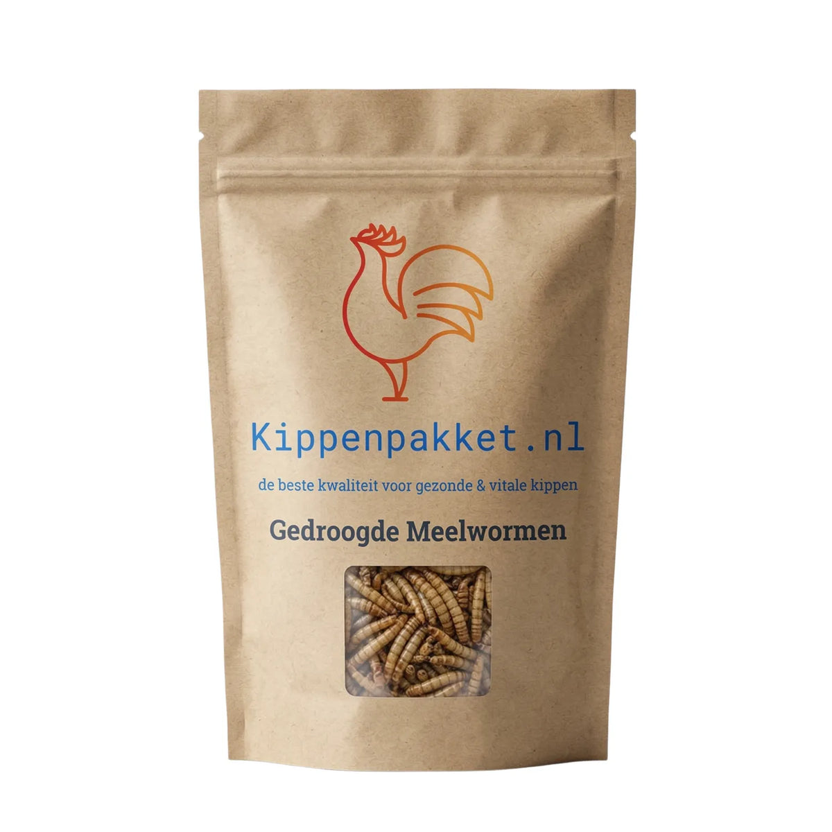 Gedroogde meelwormen zak 1kg - Natuurlijke bijvoeding voor kippen