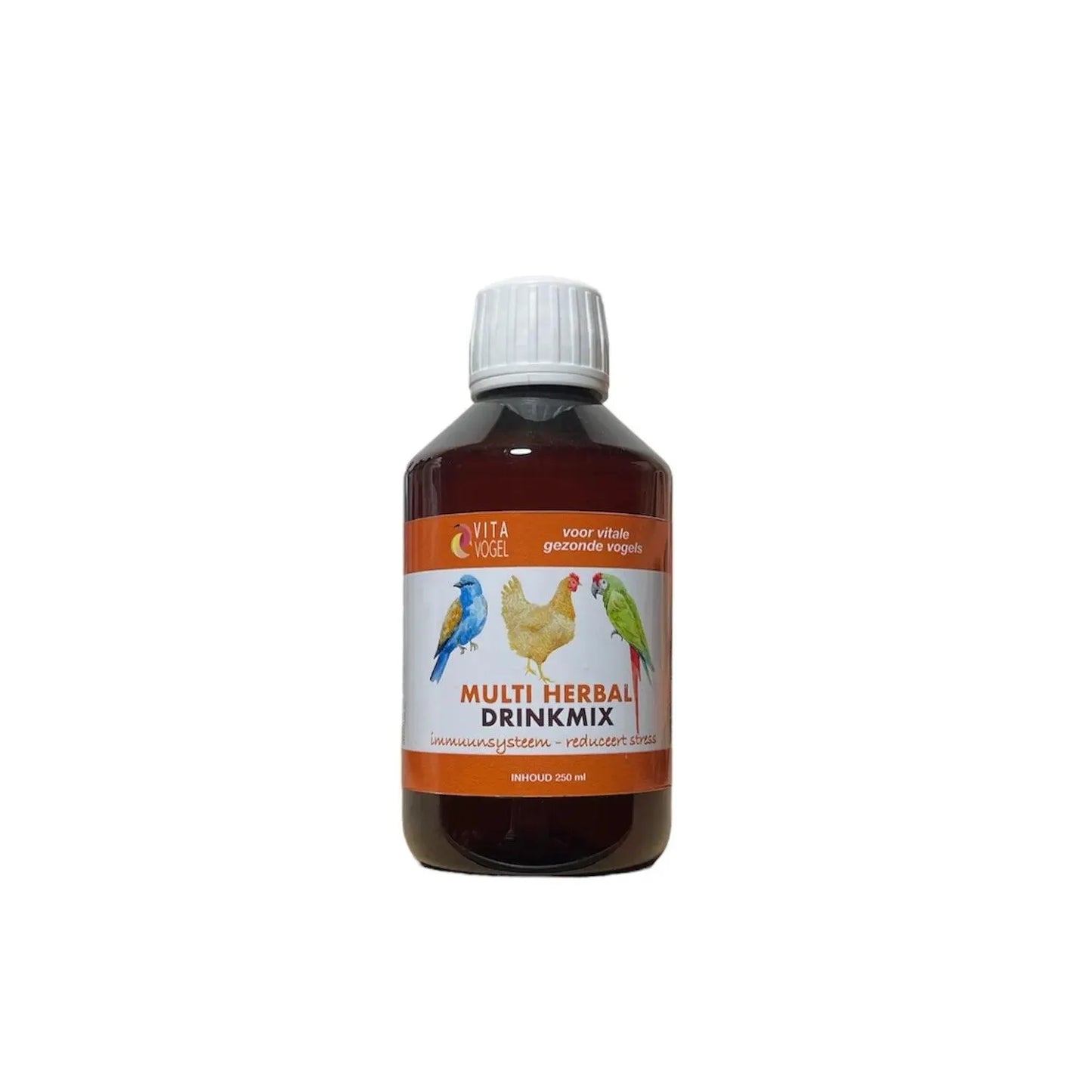 Multi Herbal Bloedluis Drinkmix - Vita Vogel , 100% natuurlijk, bloedluis bestrijden, bloedluis bestrijden door het drinkwater, Bloedluis bestrijden kippen, handige doseerflesjes, herstellend vermogen huid, immuunsysteem ondersteunen, makkelijk van bloedluis afkomen, Multi-Herbal Drinkmix, natuurlijk middel tegen bloedluis, natuurlijke bescherming, stress verminderen, vitamine C, vogel of kippenverblijf reinigen, vogelmijt bestrijden, vogels en kippen, vogels kippen kalm houden