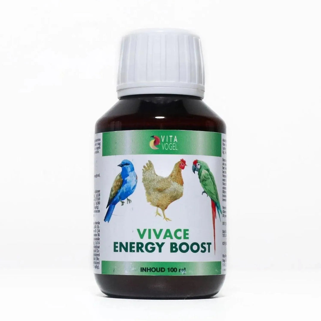 Vivace Energy Boost - Vita Vogel , bij stress, Extra energie voor kippen, glanzend en volledig verenkleed, Na broedsheid, na een antibioticakuur, Rui, tijdens broedsheid, Vita Vogel, voor een glad, voor een optimale weerstand, Ziekte